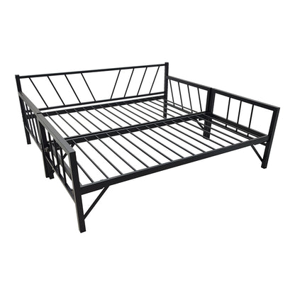 Bed-Sofa Remmie metal in black 90x190cm