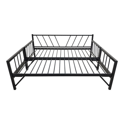 Bed-Sofa Remmie metal in black 90x190cm
