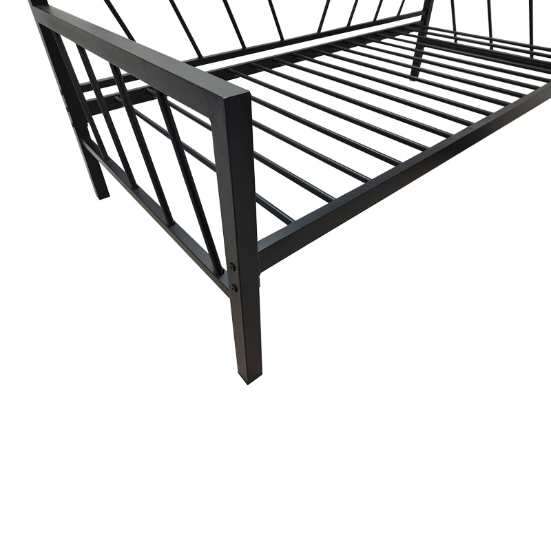 Bed-Sofa Remmie metal in black 90x190cm