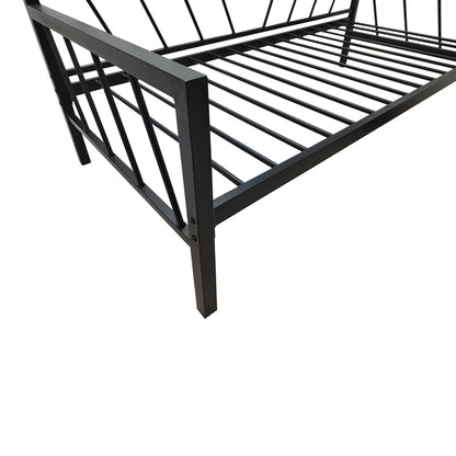 Bed-Sofa Remmie metal in black 90x190cm