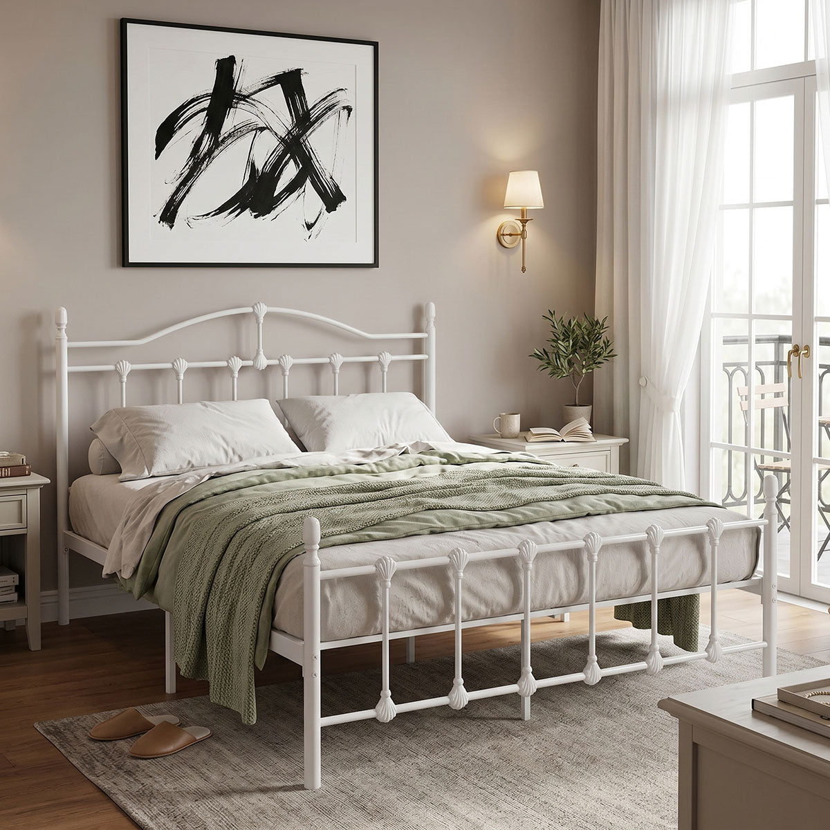 Wotso metal bed white 140x200cm
