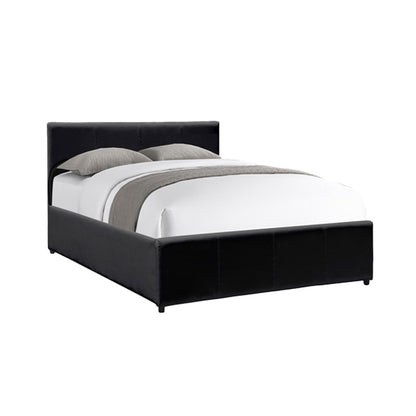 Dellia bed with storage space pu black 120x200cm