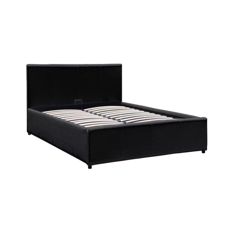 Dellia bed with storage space pu black 120x200cm
