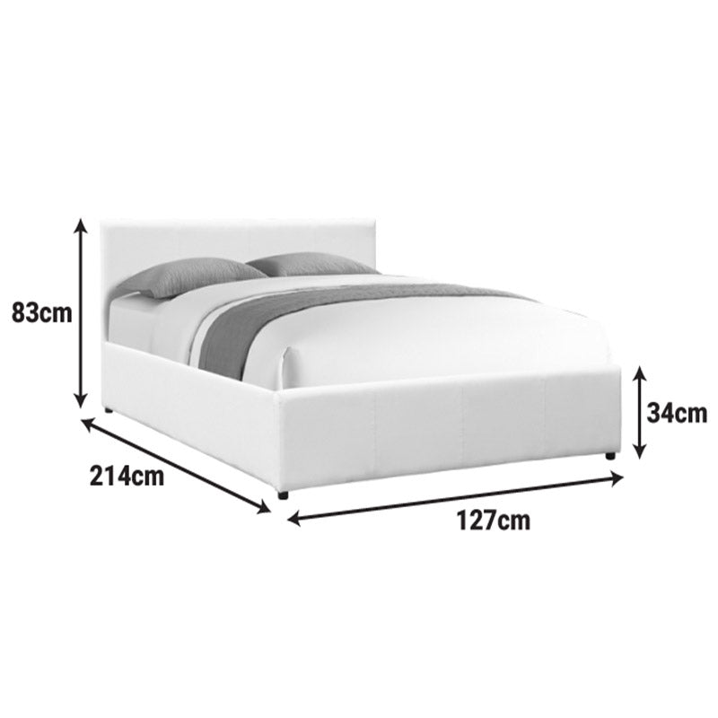Dellia bed with storage space pu black 120x200cm