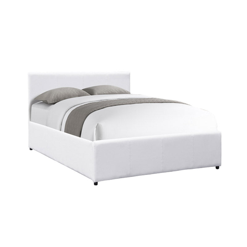 Dellia bed with storage space pu white 120x200cm