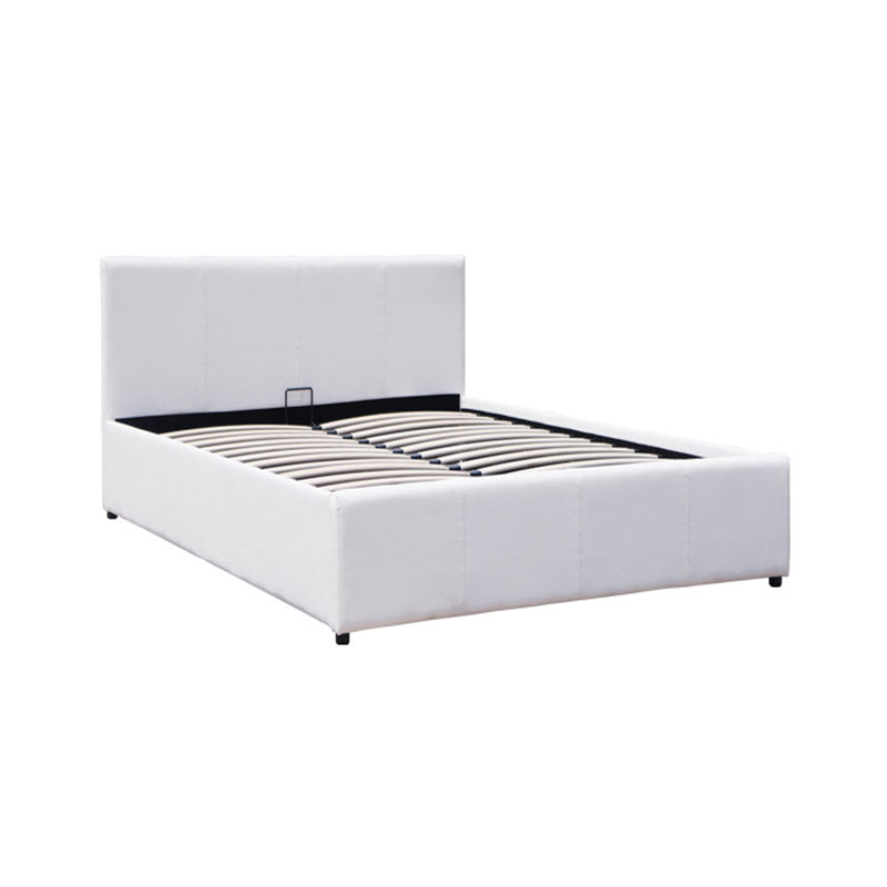 Dellia bed with storage space pu white 120x200cm