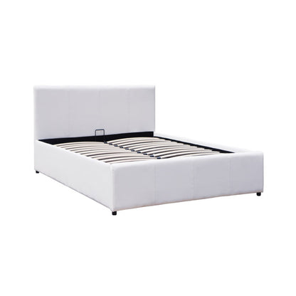 Dellia bed with storage space pu white 120x200cm