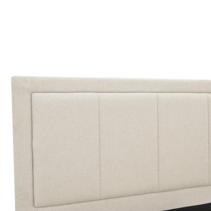 Huga bed with storage space, beige fabric 120x200cm