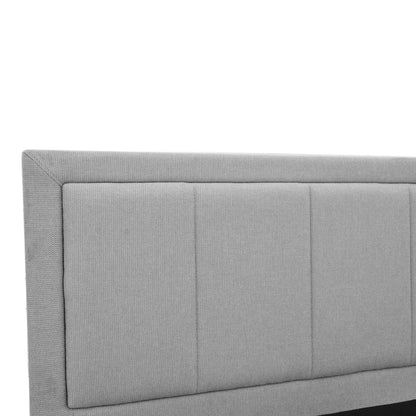 Huga bed with storage space, grey fabric 120x200cm