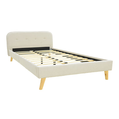 LumiLux bed beige fabric, 160x200cm