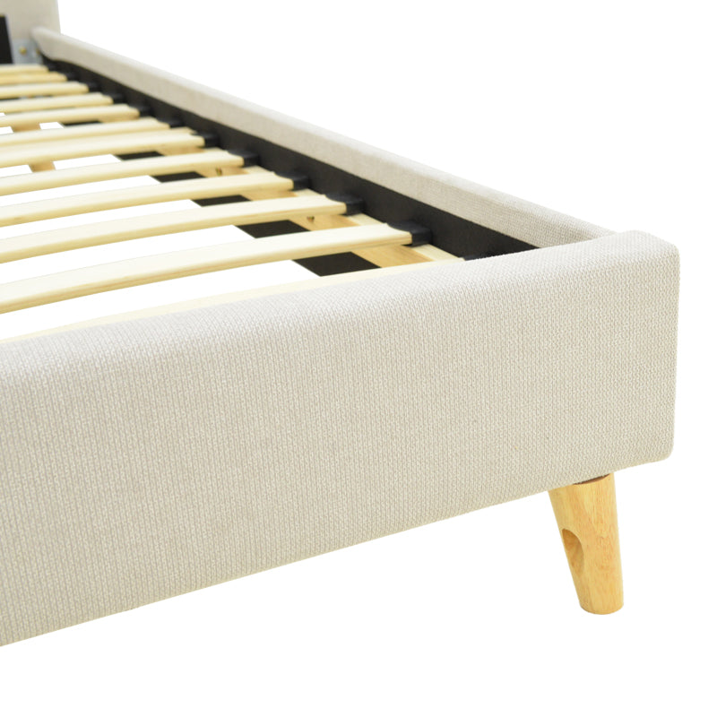 LumiLux bed beige fabric, 160x200cm