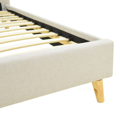 LumiLux bed beige fabric, 160x200cm
