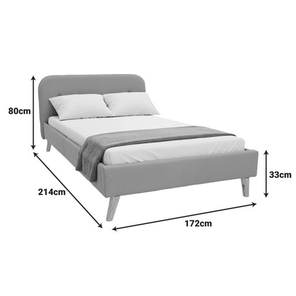 LumiLux bed beige fabric, 160x200cm