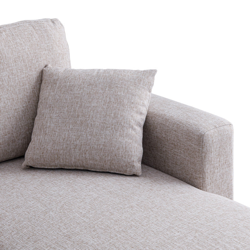 Kamore corner reversible sofa bed with storage space beige fabric 223x146x85cm