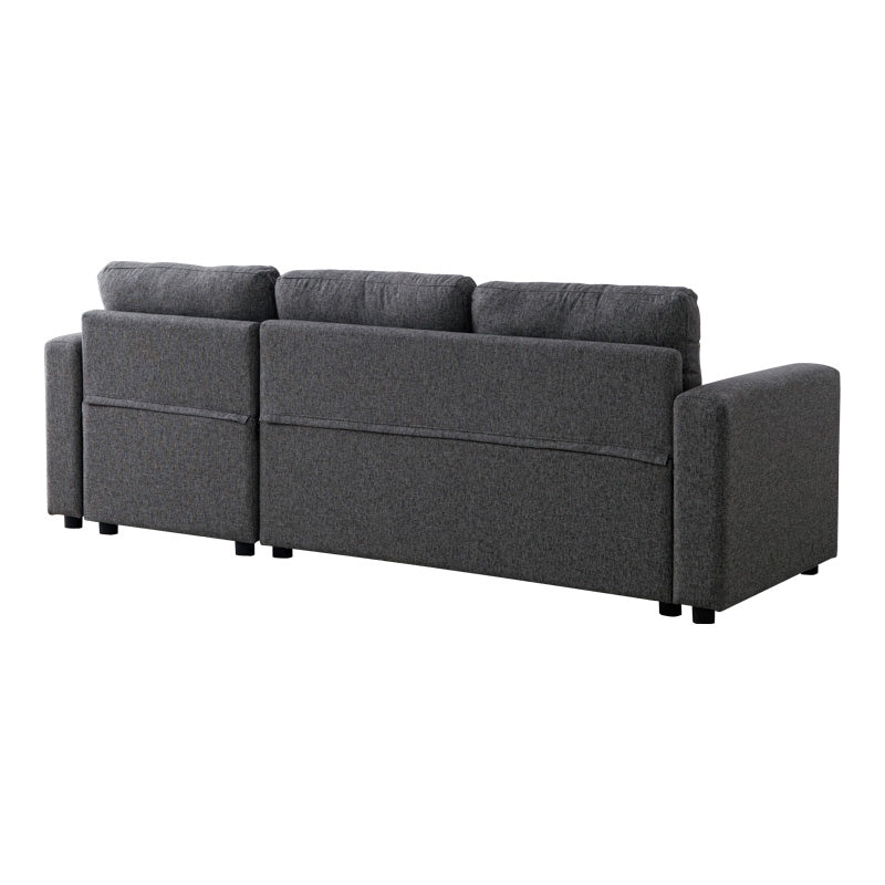 Kamore corner reversible sofa bed with storage space anthracite fabric 223x146x85cm