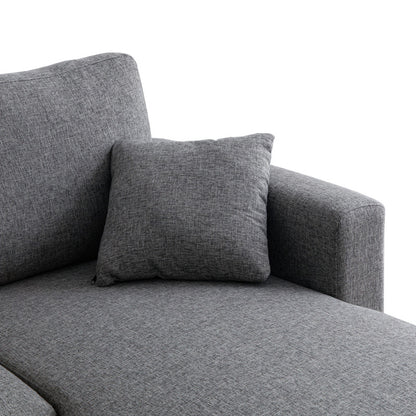 Kamore corner reversible sofa bed with storage space anthracite fabric 223x146x85cm