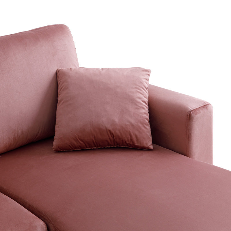 Kamore corner reversible sofa bed with storage space velvet rotten apple 223x146x85cm