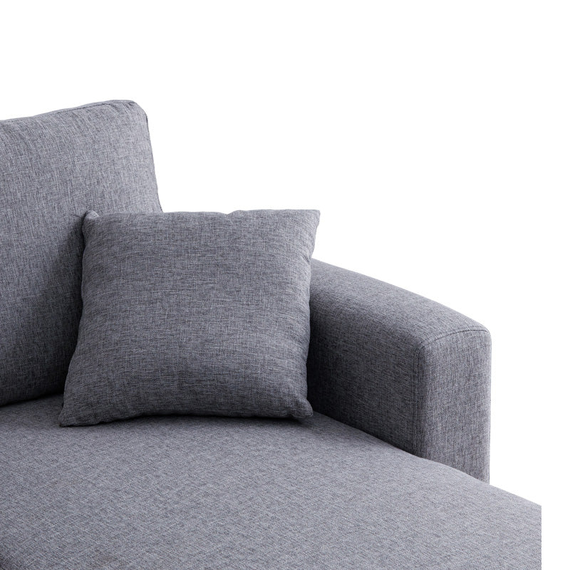 Kamore corner reversible sofa bed with storage space grey fabric 223x146x85cm
