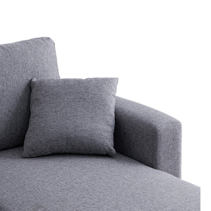 Kamore corner reversible sofa bed with storage space grey fabric 223x146x85cm