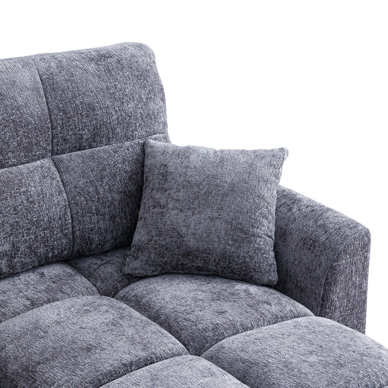 Comfie corner reversible sofa bed with storage space dark grey fabric 260x156x98cm