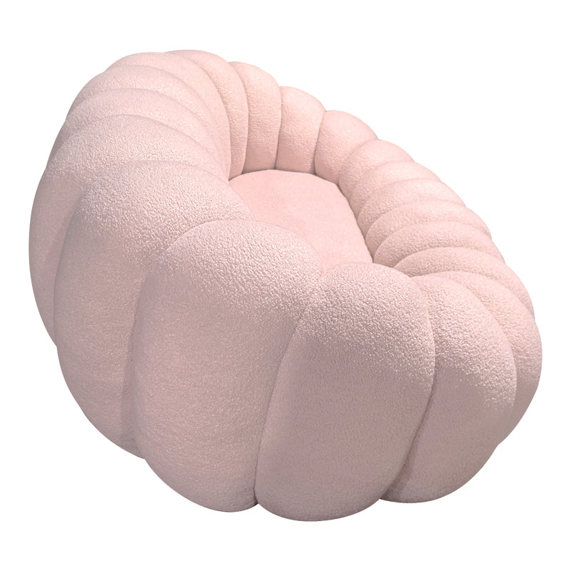 Sofa Embrace boucle fabric in pink shade 180x105x65cm