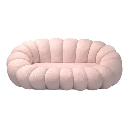 Sofa Embrace boucle fabric in pink shade 180x105x65cm