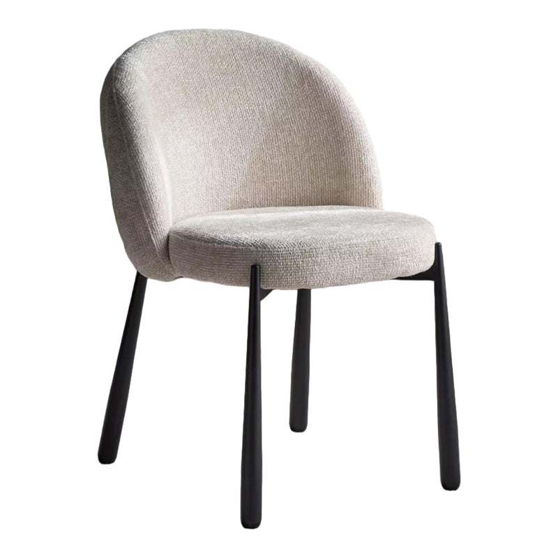 Denna chair beige fabric-black metal legs 52x60x85cm