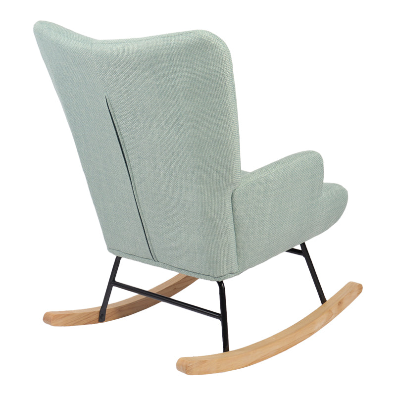 Rotating armchair Jianna mint fabric and legs in natural color 79x64x89cm