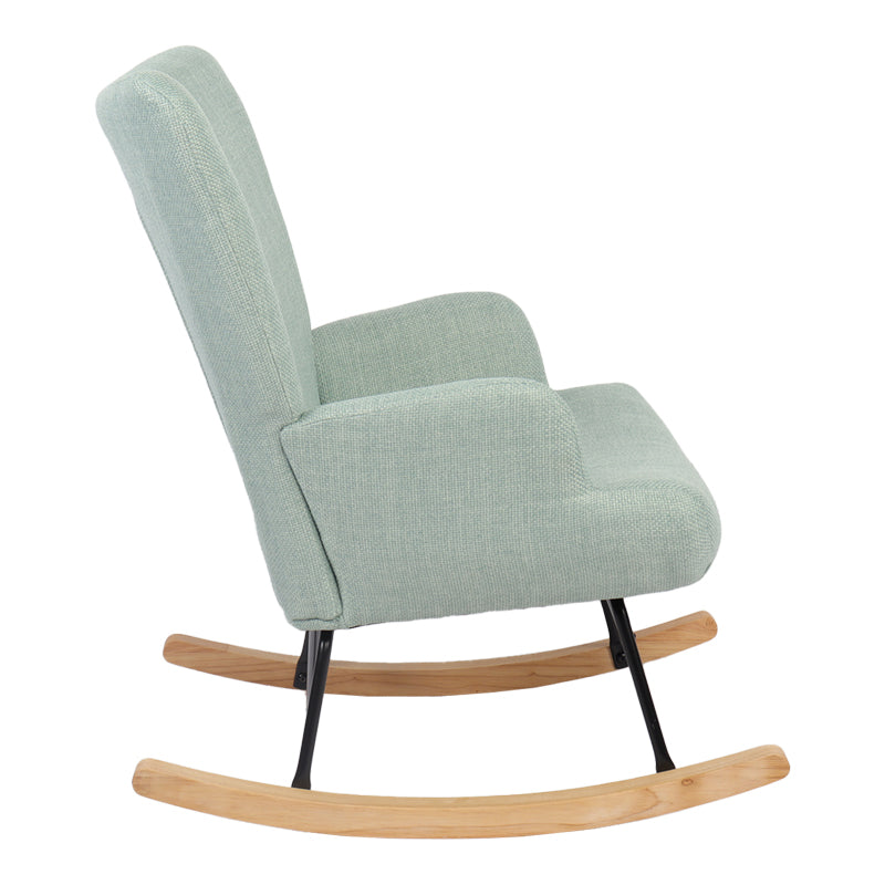 Rotating armchair Jianna mint fabric and legs in natural color 79x64x89cm