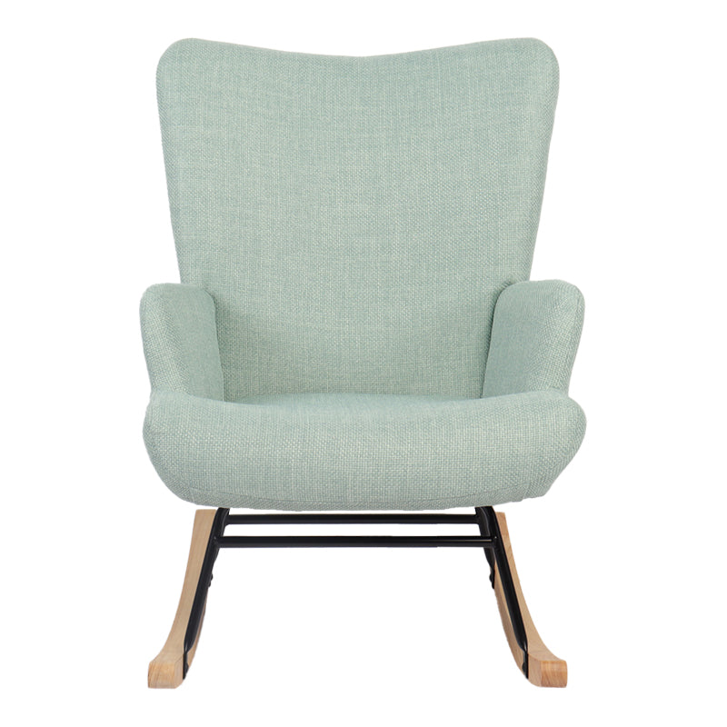 Rotating armchair Jianna mint fabric and legs in natural color 79x64x89cm