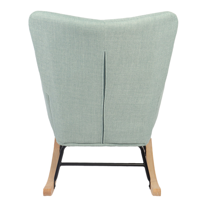 Rotating armchair Jianna mint fabric and legs in natural color 79x64x89cm