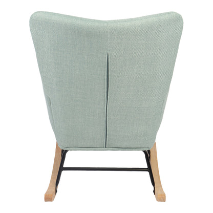 Rotating armchair Jianna mint fabric and legs in natural color 79x64x89cm