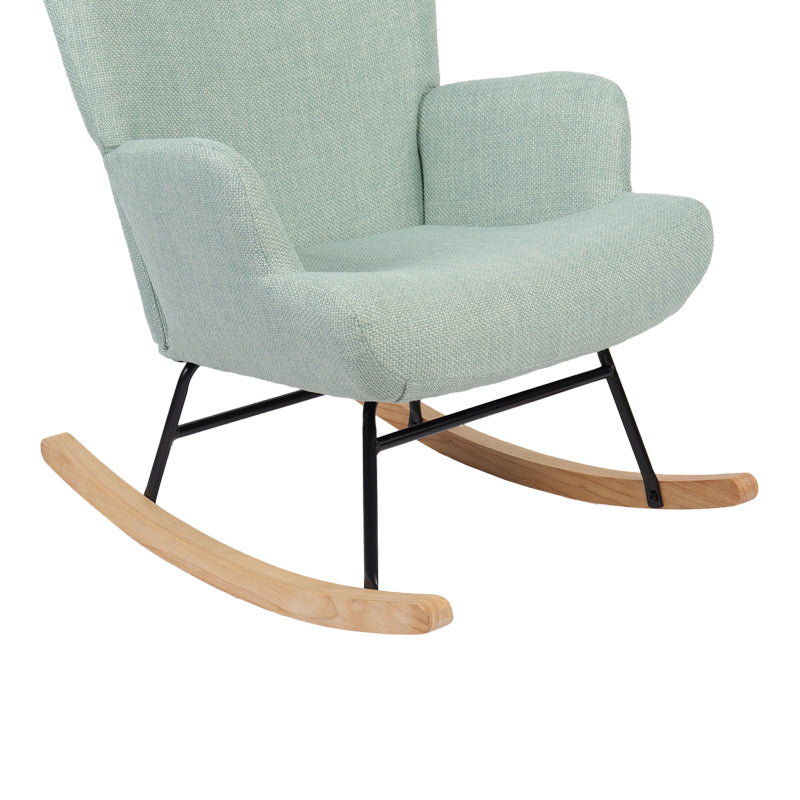Rotating armchair Jianna mint fabric and legs in natural color 79x64x89cm