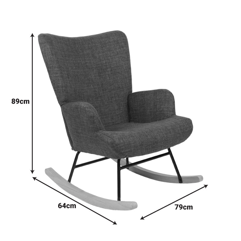 Rotating armchair Jianna mint fabric and legs in natural color 79x64x89cm