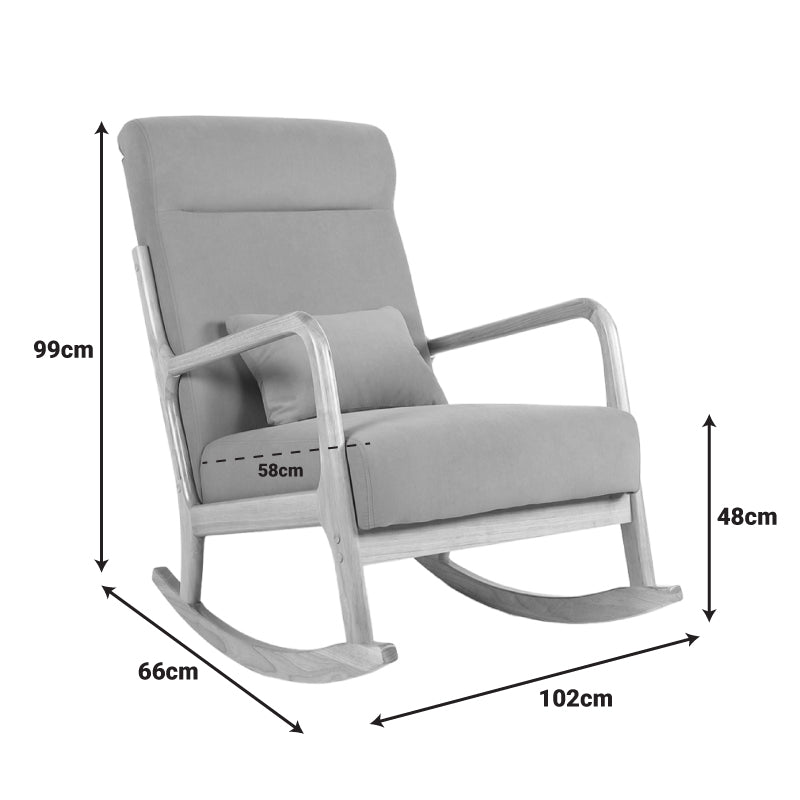 Rotating armchair Edeldy orange fabric and legs in natural color 102x66x99cm
