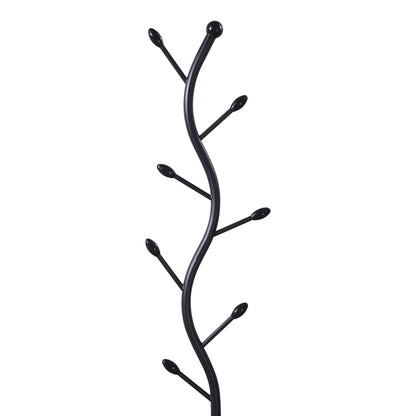 Coat rack Lelom metal in black color D30x170cm