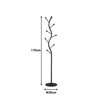 Coat rack Lelom metal in black color D30x170cm