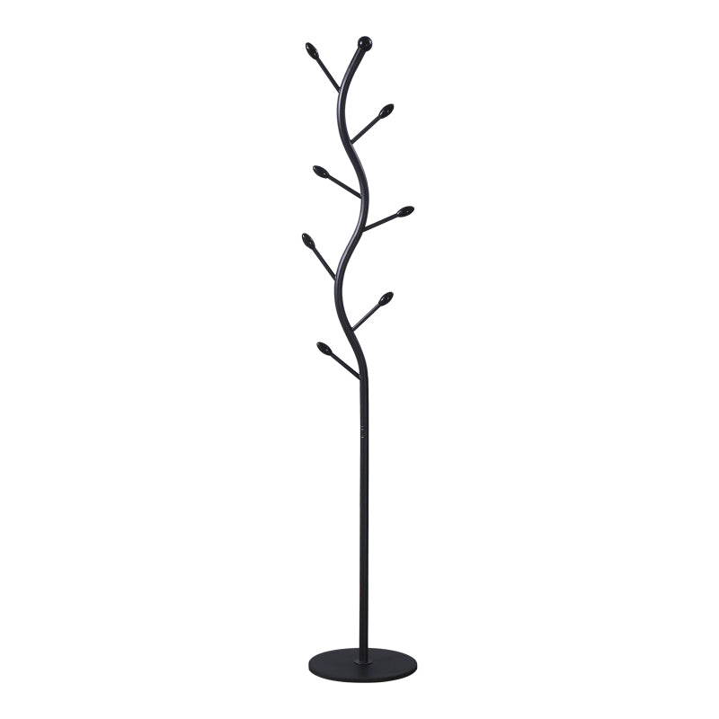Coat rack Lelom metal in black color D30x170cm