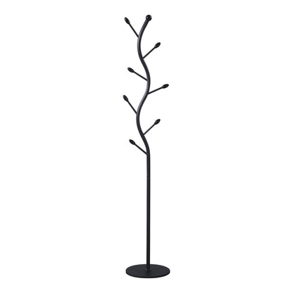 Coat rack Lelom metal in black color D30x170cm
