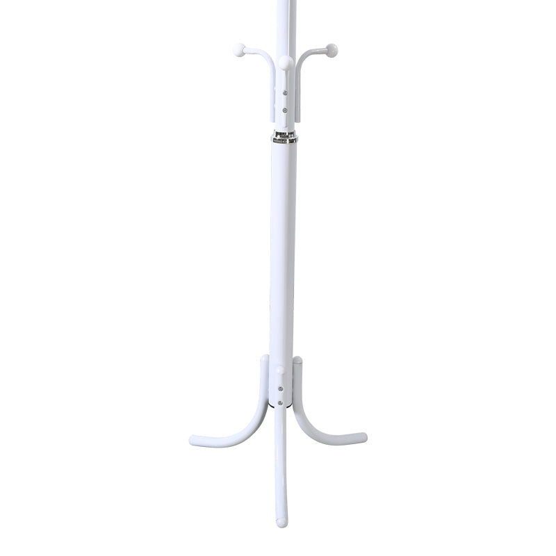 Coat rack Mendora metal in white color 40x40x180cm