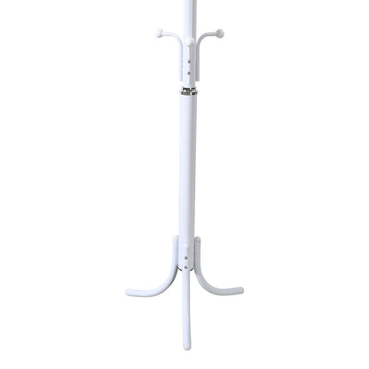 Coat rack Mendora metal in white color 40x40x180cm