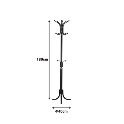 Coat rack Mendora metal in white color 40x40x180cm