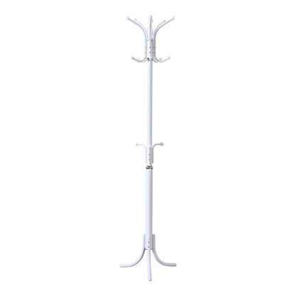 Coat rack Mendora metal in white color 40x40x180cm