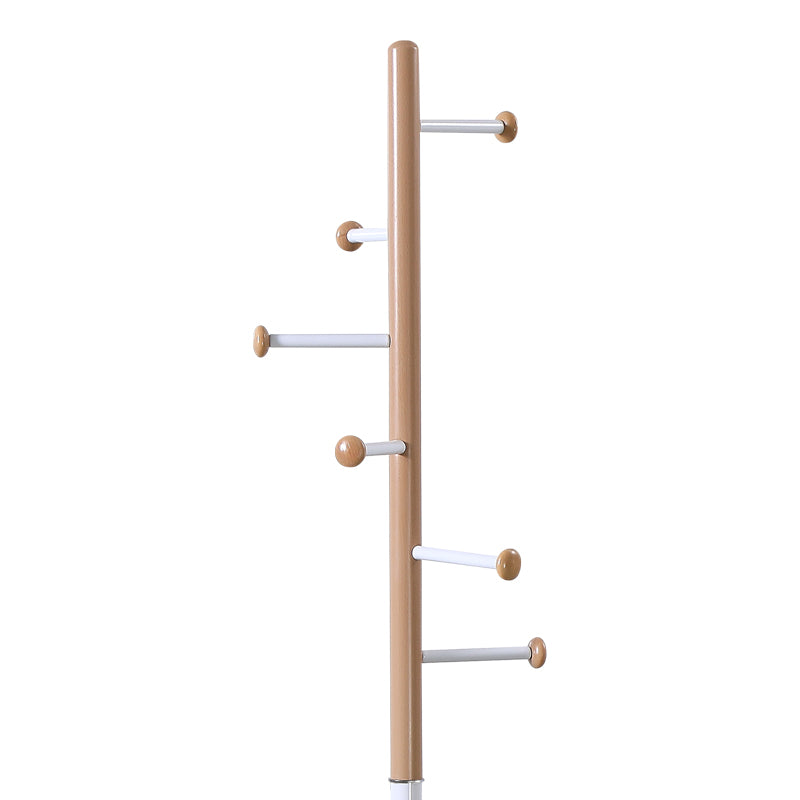 Coat rack Serea metal in white-natural color D30x175cm