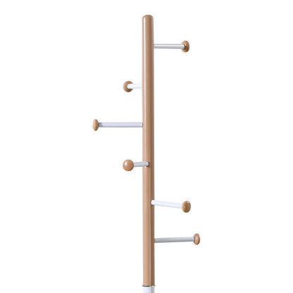 Coat rack Serea metal in white-natural color D30x175cm