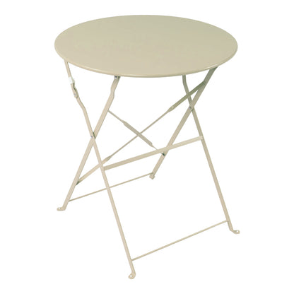 Bistro table metal folding in champagne color D60x71cm