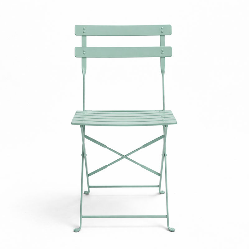 Bistro chair metal folding in mint color 42x46x82cm