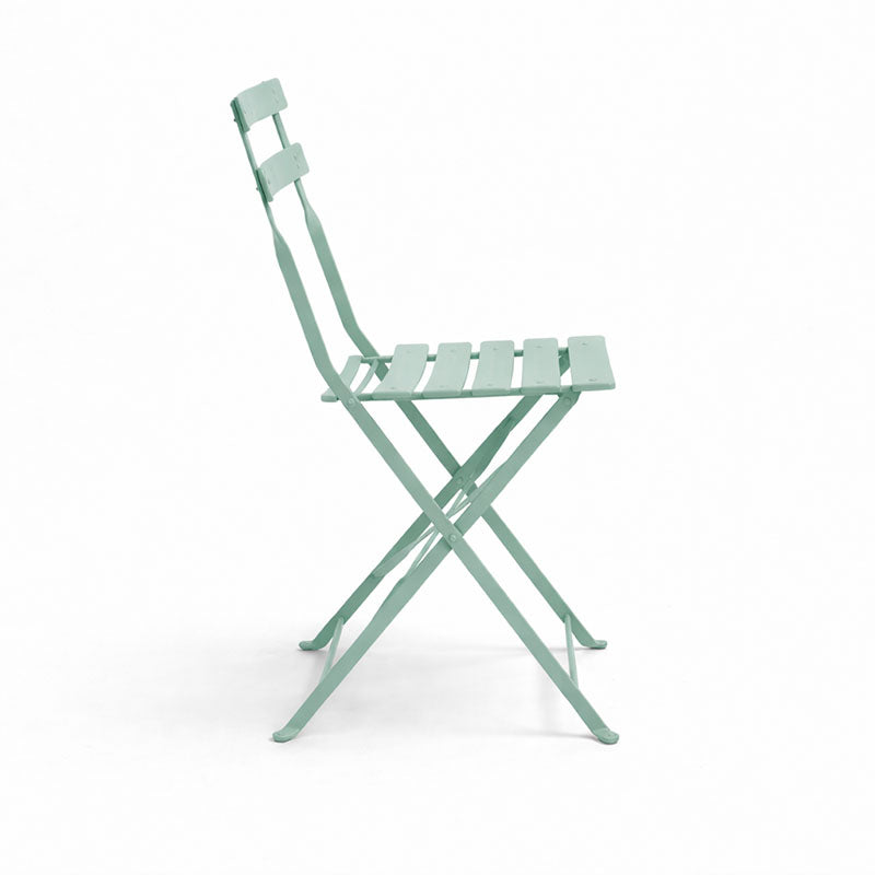 Bistro chair metal folding in mint color 42x46x82cm