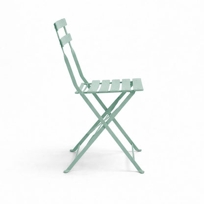 Bistro chair metal folding in mint color 42x46x82cm