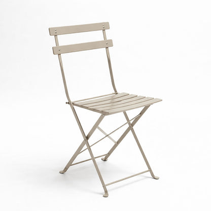Bistro chair metal folding in champagne 42x46x82cm